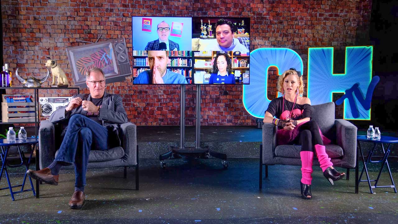 Live video production with on-set video monitor